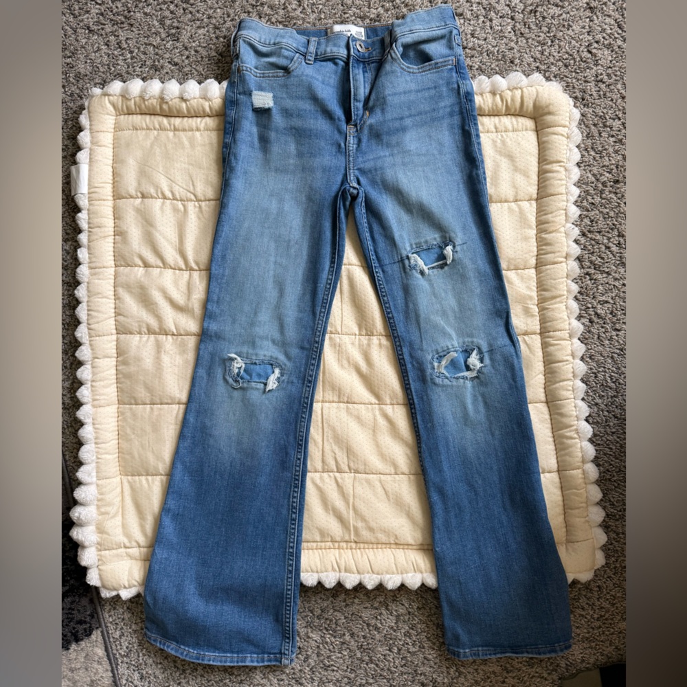 Abercrombie Kids Blue Denim High Rise Flare